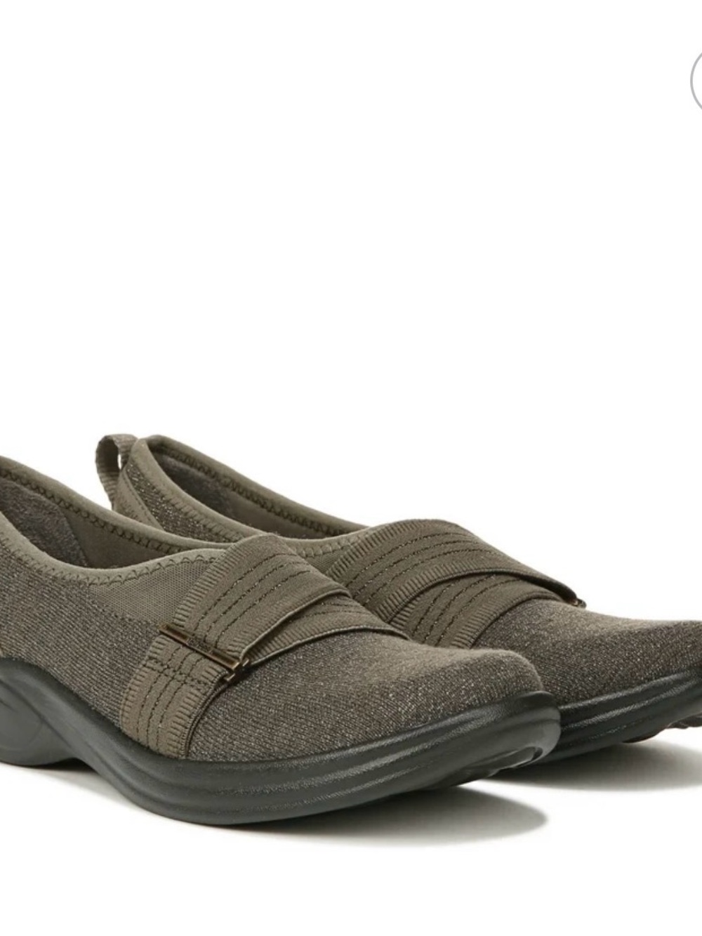 Bzees Olive Green Slip-On Comfort Flats - New in Box